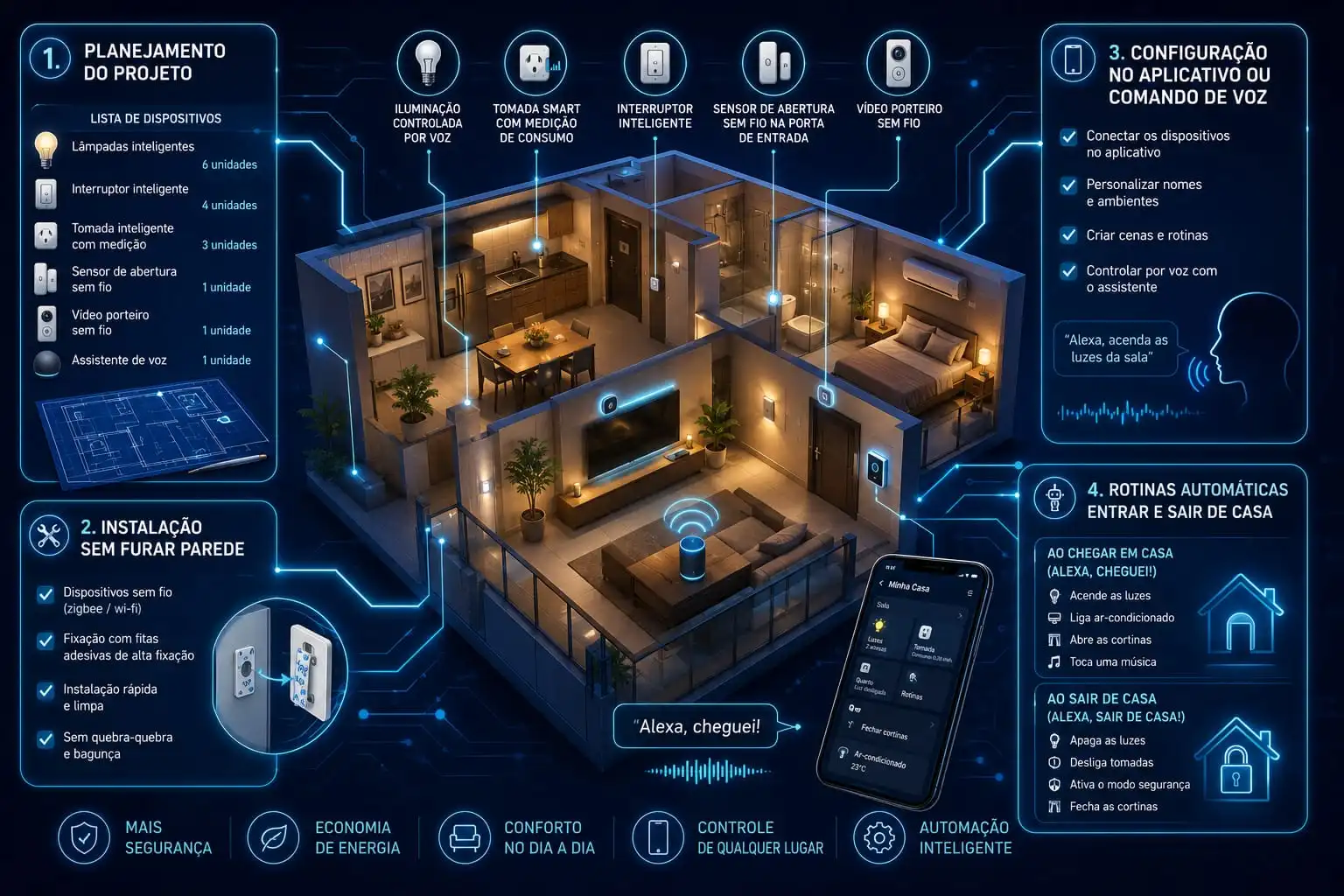 Ilustrativo apartamento inteligente
