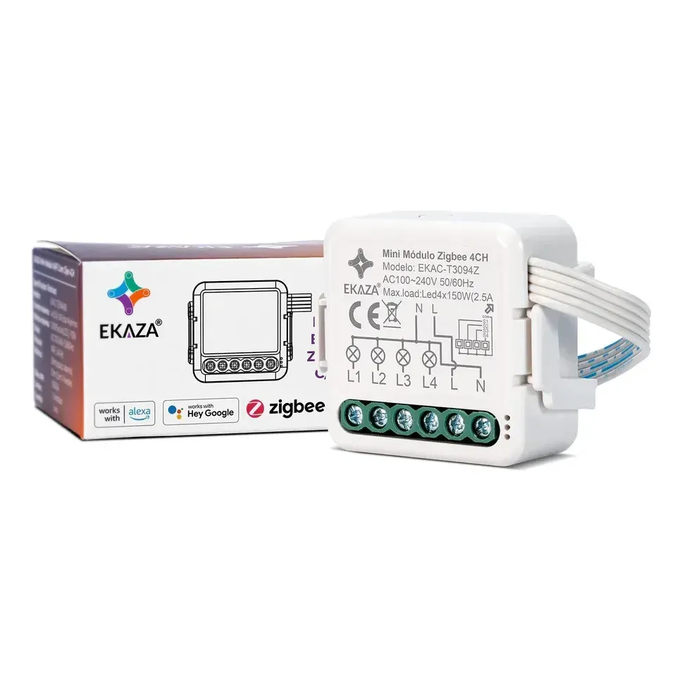 Interruptor Ekaza Mini Zigbee 4 Canais Smart